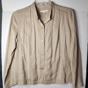 JM Collectibles Light Weight Kaki Jacket 100% Tencel Material Minimalist